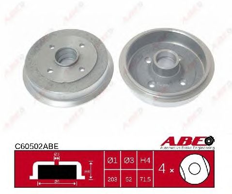 Тормозной барабан ABE C60502ABE