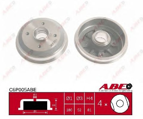 Тормозной барабан ABE C6P005ABE