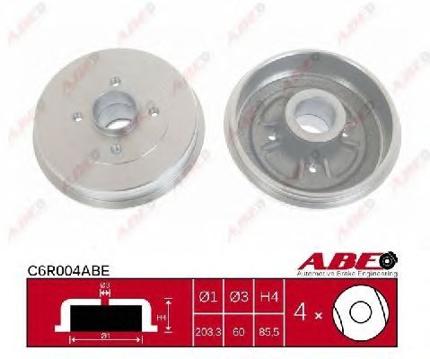 Тормозной барабан ABE C6R004ABE