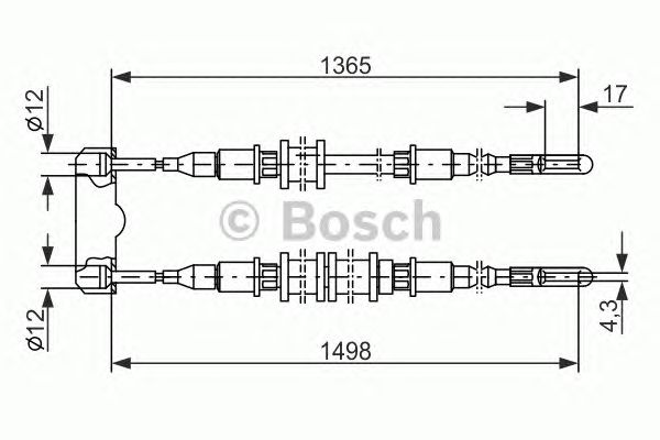 Трос ручника BOSCH 1 987 477 130
