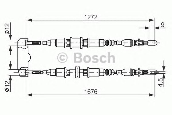 Трос ручника BOSCH 1 987 477 136