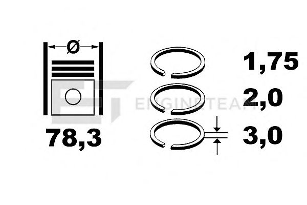 Поршневые кольца ET ENGINETEAM R1007700