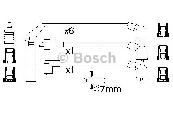 Комплект высоковольтных проводов BOSCH 0 986 356 714