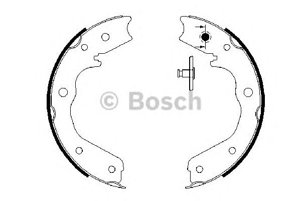 Комплект тормозных колодок, стояночная тормозная система BOSCH 0 986 487 671