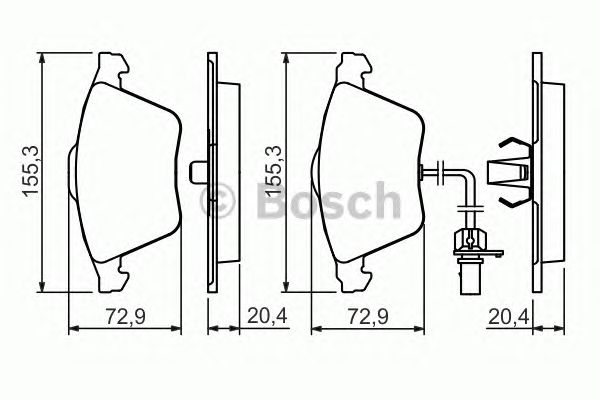 Тормозные колодки BOSCH 0 986 494 283