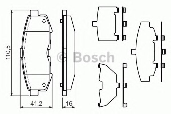 Тормозные колодки BOSCH 0 986 494 319
