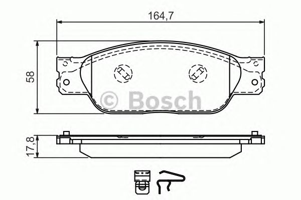 Тормозные колодки BOSCH 0 986 494 355
