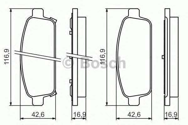 Тормозные колодки BOSCH 0 986 494 435
