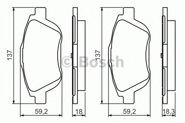 Тормозные колодки BOSCH 0 986 494 438