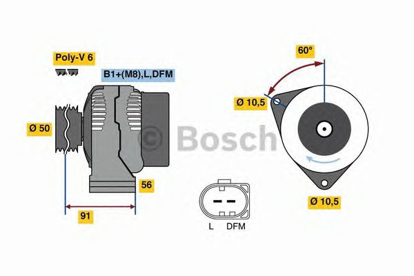 Генератор BOSCH 0 124 625 032