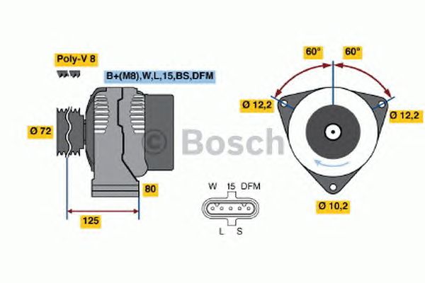 Генератор BOSCH 0 986 042 400