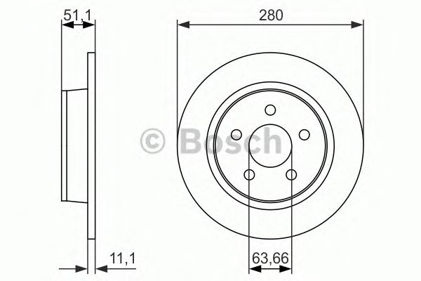 Гальмівний диск BOSCH 0 986 479 762