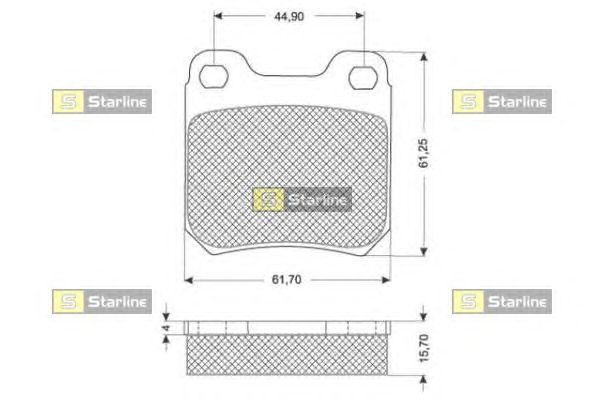 Тормозные колодки STARLINE BD S042