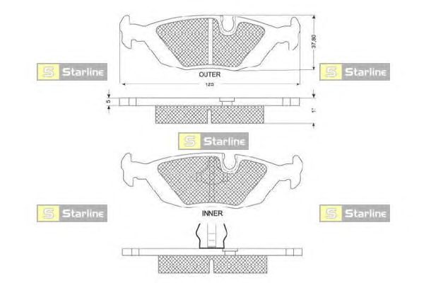 Тормозные колодки STARLINE BD S079