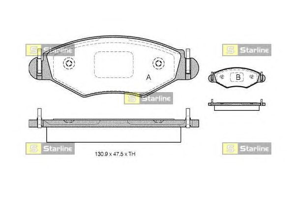Тормозные колодки STARLINE BD S133