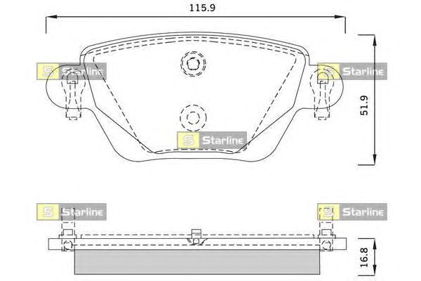 Тормозные колодки STARLINE BD S252