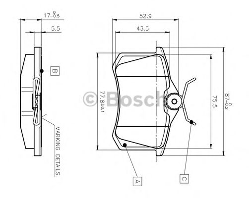 Тормозные колодки BOSCH 0 986 TB2 013