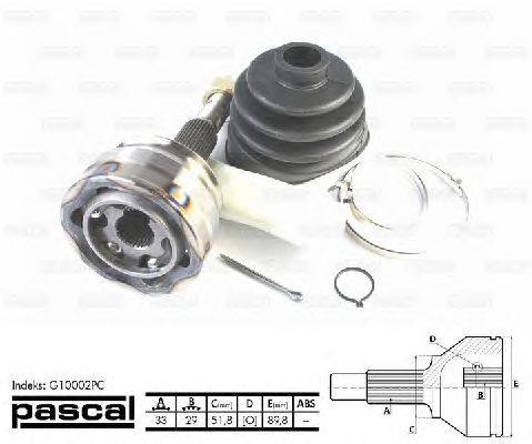 ШРУС PASCAL G10002PC