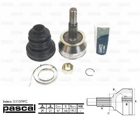 Комплект ШРУСов PASCAL G11079PC