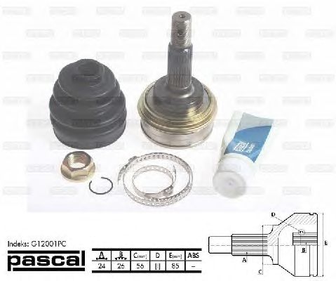 Комплект ШРУСов PASCAL G12001PC