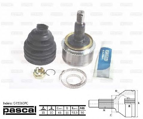Комплект ШРУСов PASCAL G15060PC