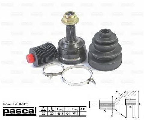 Комплект ШРУСов PASCAL G1F027PC