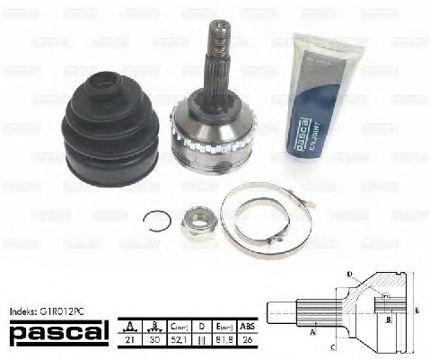 Комплект ШРУСов PASCAL G1R012PC
