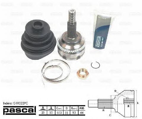 Комплект ШРУСов PASCAL G1R022PC