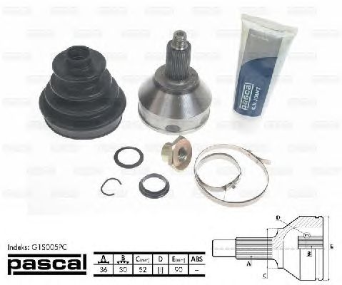 Комплект ШРУСов PASCAL G1S005PC