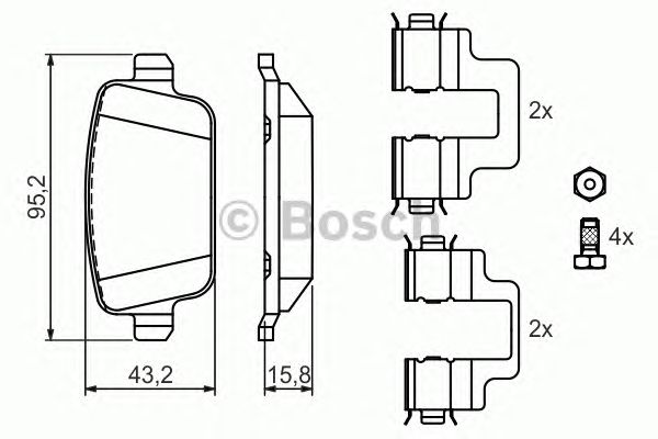 Тормозные колодки BOSCH 0 986 494 214