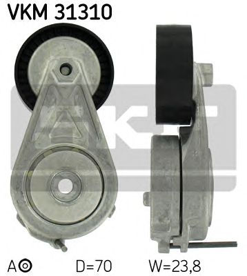 Натяжной ролик поликлинового ремня SKF VKM 31310