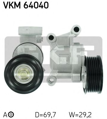 Натяжной ролик поликлинового ремня SKF VKM 64040