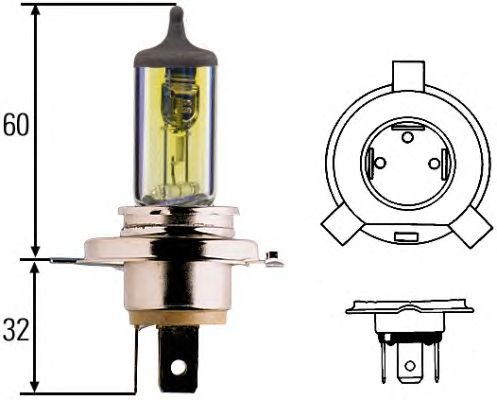 Лампа фары HELLA 8GJ 002 525-341