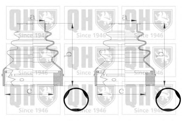 Комплект пыльника ШРУСа QUINTON HAZELL QJB2793