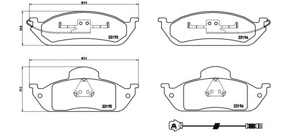 Тормозные колодки BREMBO P 50 039