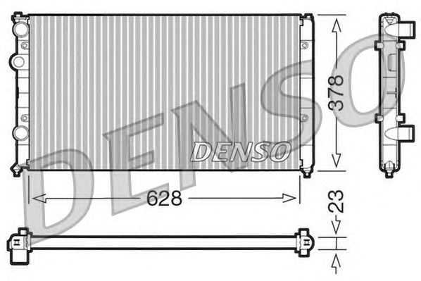 Радиатор, охлаждение двигателя DENSO DRM32035