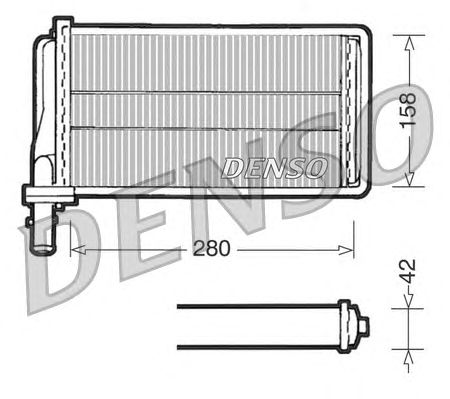 Радиатор отопителя DENSO DRR01001