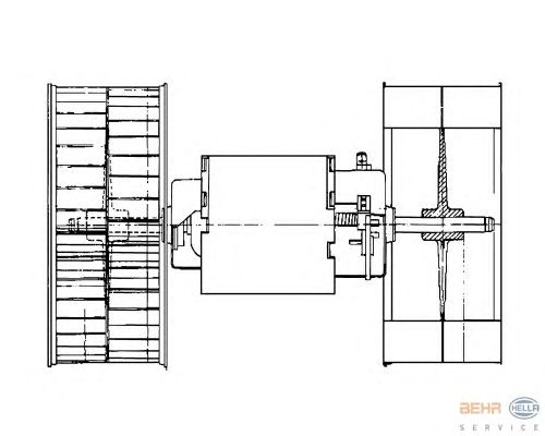 Вентилятор салона HELLA 8EW 009 159-101