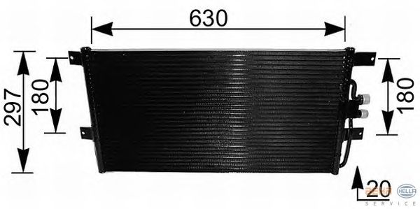 Радиатор кондиционера HELLA 8FC 351 037-431