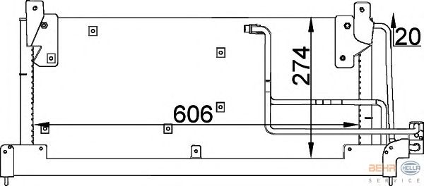 Радиатор кондиционера HELLA 8FC 351 037-591