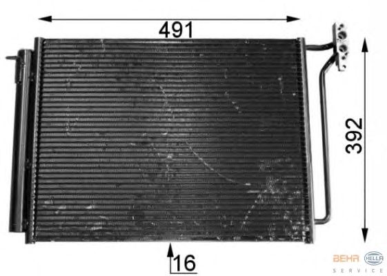 Радиатор кондиционера HELLA 8FC 351 300-631