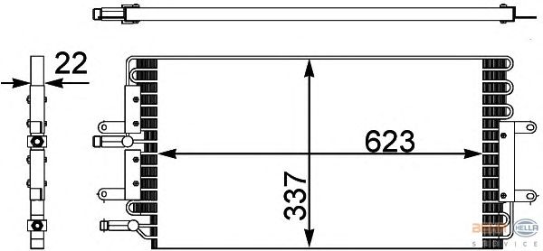 Радіатор кондиціонера HELLA 8FC 351 302-421