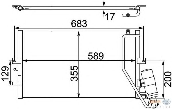 Радиатор кондиционера HELLA 8FC 351 304-131