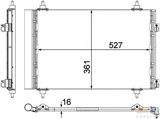 Радиатор кондиционера HELLA 8FC 351 307-691