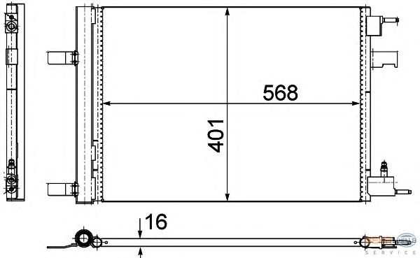 Радиатор кондиционера HELLA 8FC 351 310-611