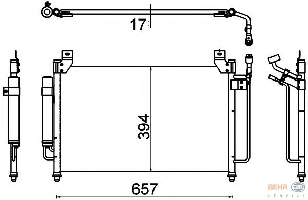 Радиатор кондиционера HELLA 8FC 351 310-701