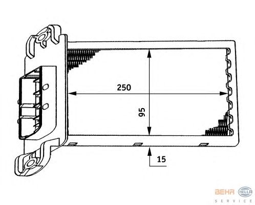 Радиатор отопителя HELLA 8FH 351 311-271