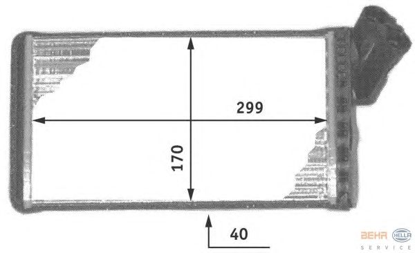 Радиатор отопителя HELLA 8FH 351 311-731