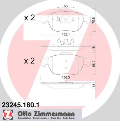 Тормозные колодки ZIMMERMANN 23245.180.1
