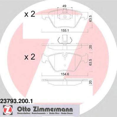 Тормозные колодки ZIMMERMANN 23793.200.1